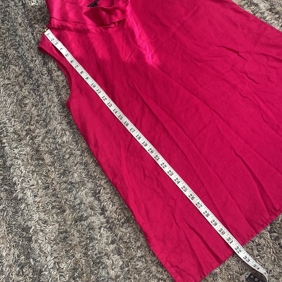 Preston & York sleeveless tunic length cow neck 100% linen top size large - Picture 6 of 8